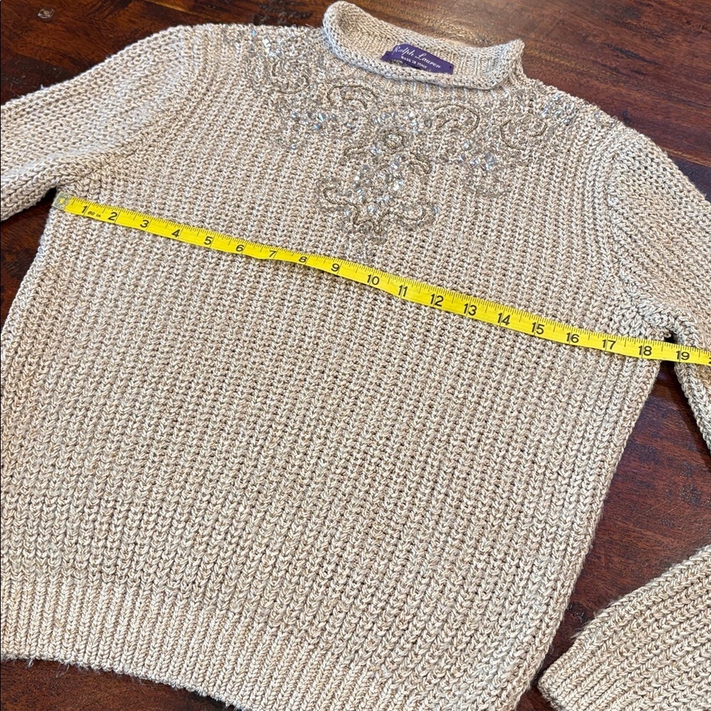 Ralph Lauren Collection Embellished Silk Rollneck Sweater size Small - Picture 14 of 16